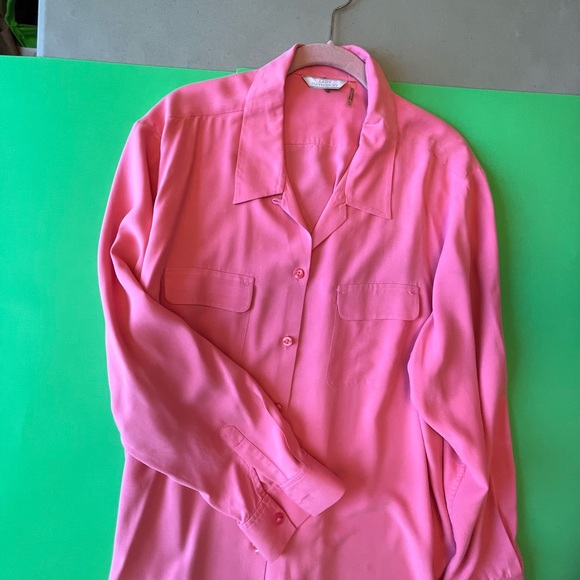 HATHWAY.  Womens blouses.  Silk. Dusty pink color. Some wear and staining. - Picture 1 of 4